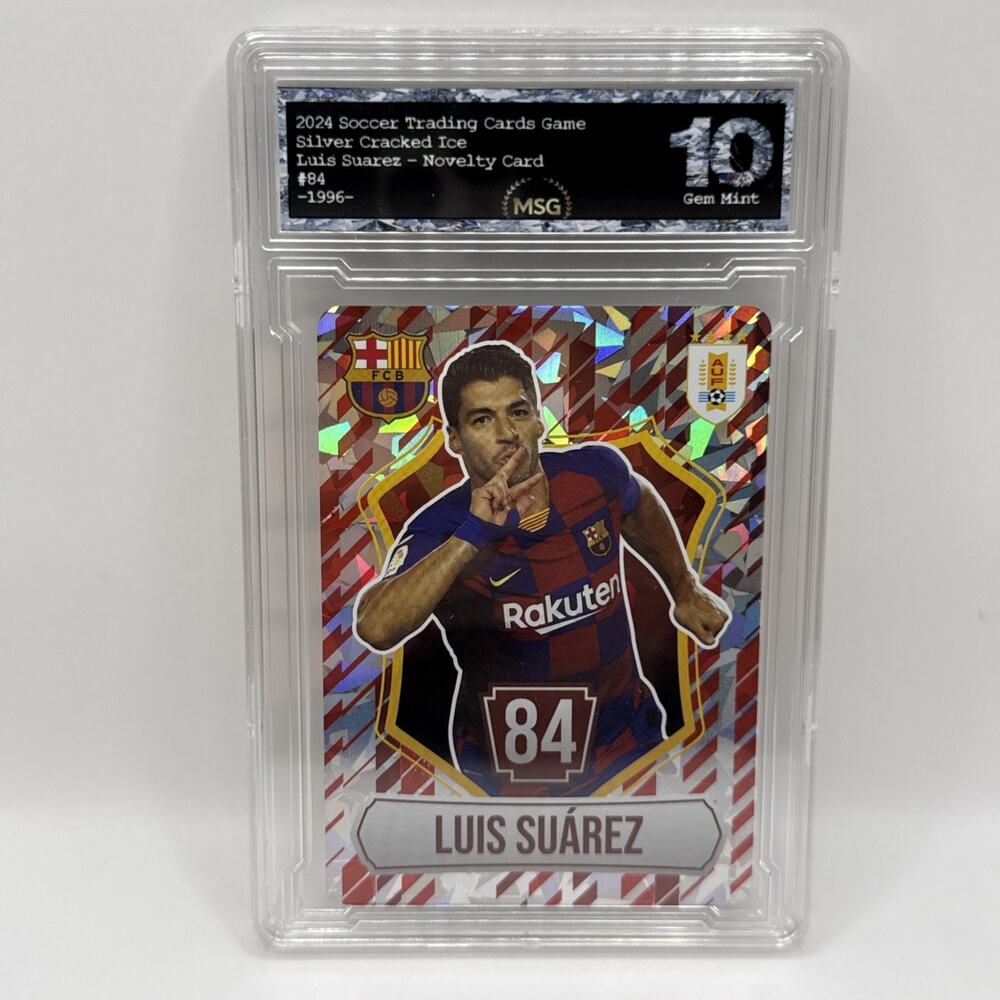 Luis Suarez Holo Foil Soccer Card 2024 Graded 10 FC Barcelona - AUF